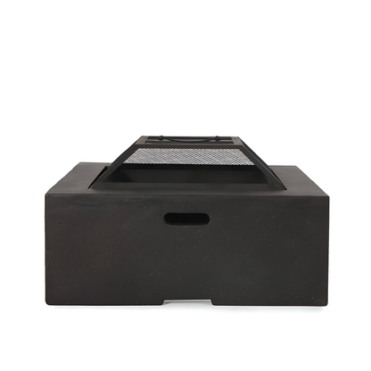 29 In. Square MGO Portable Wood Burning Fire Pits in Dark Grey