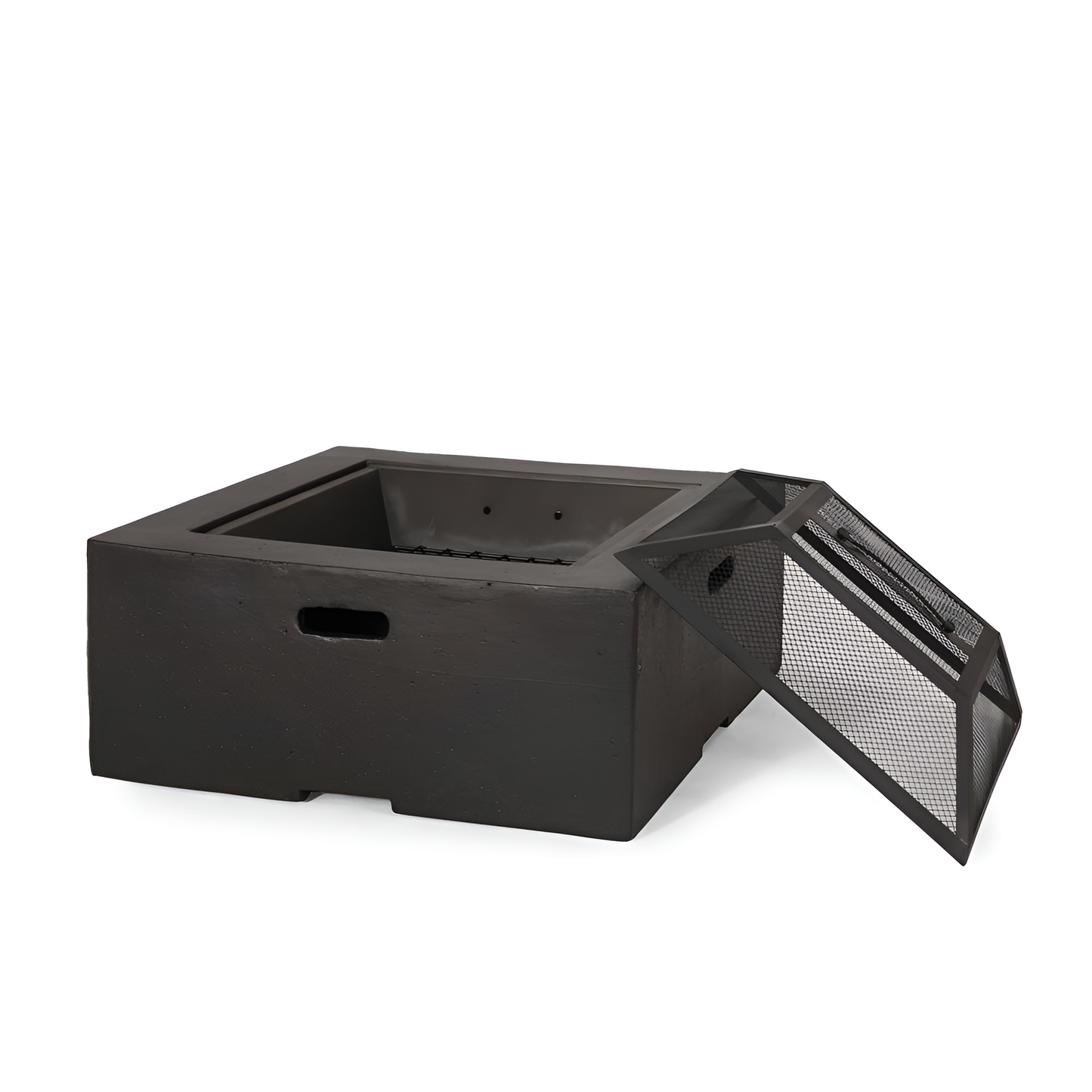 29 In. Square MGO Portable Wood Burning Fire Pits in Dark Grey